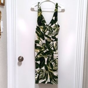 H&M tropical print wrap dress